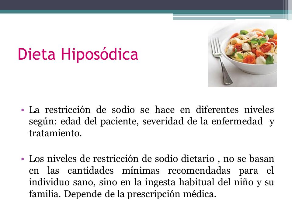 Alimentos que se pueden comer en una dieta hiposodica